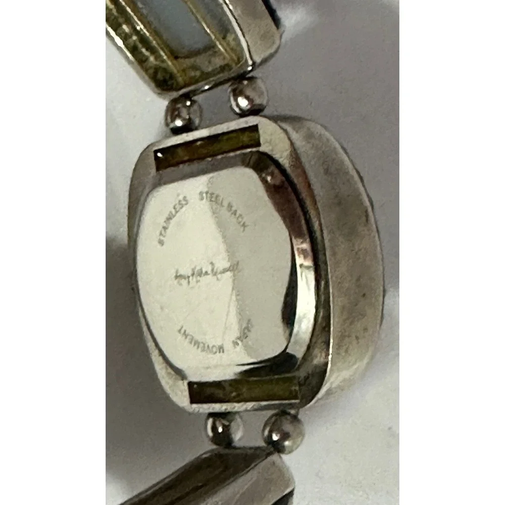 Amy Kahn Russell‎ Watch New Battery Mother of Pearl Stretch Bracelet Watch 6.5
